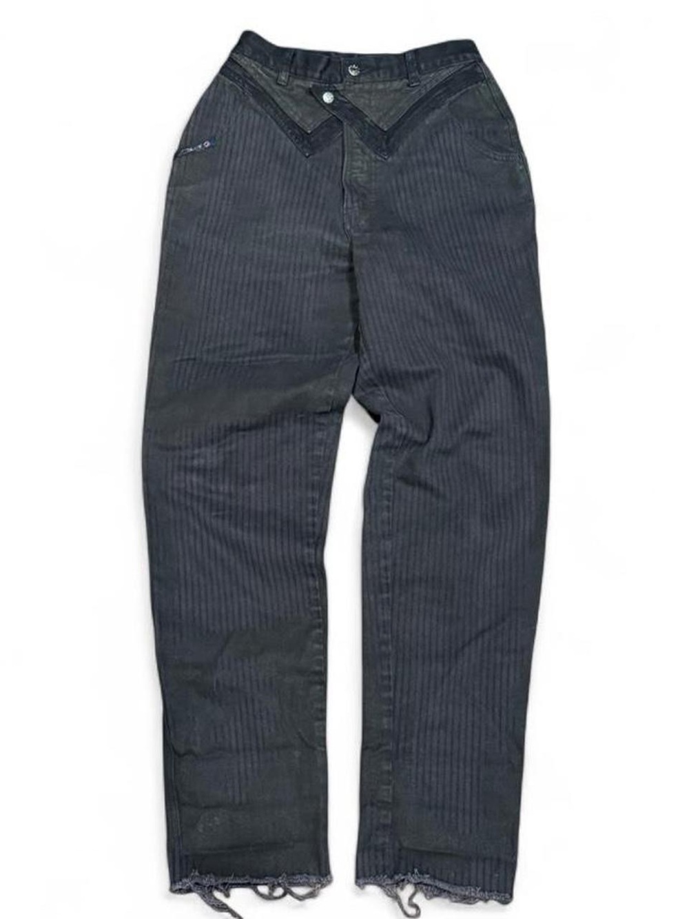 Vintage Blaze Western Striped Cowboy High Rise Slim Straight Jeans
